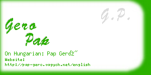 gero pap business card